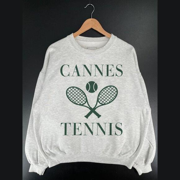 Memoriesrus E Other - Tennis Cannes Tennis Club Athletics Tennis Play Retro Sweatshirt